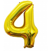 Gold Foil Number Balloon 4 - 16"